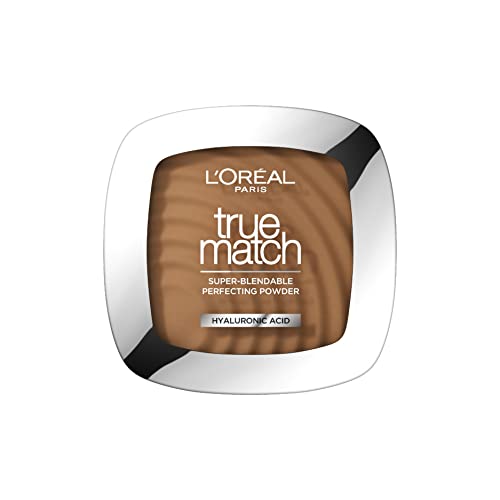 L'Oréal Paris Powder Foundation, Super-Blendable, With Hyaluronic Acid, Light Texture for a Flawless Finish, True Match Perfecting Powder, C1