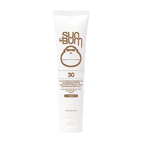 Sun Bum Mineral SPF 30 Tinted Sunscreen Face Lotion | Vegan and Reef Friendly (Octinoxate & Oxybenzone Free) Broad Spectrum Natural Sunscreen wit