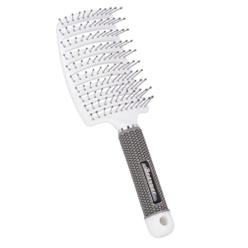 Beayuer Hair Detangling Brush Hair Comb, Professional Curved Vent Styling Faster Blow Drying, Paddle Detangler Hair Brushes Soft Bristles Glide T