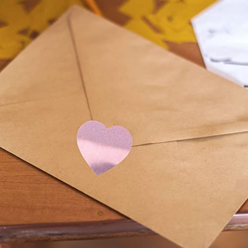 SOLUSTRE 500pcs Tanning Stickers Heart Stickers Tanning Sunbathing Stickers Tanning Heart Labels Body Tanning Heart Stickers, Pink, 1 Inch