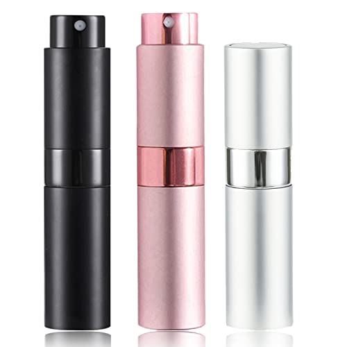 SONGQEE 8ml Perfume Atomiser Refillable Bottles, Mini Refillable Perfume Bottle Aftershave Spray Bottle, Upgraded Travel Perfume Atomizer, Portab