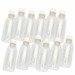 Lang Horn 12 Pack Plastic Travel Bottle with Screw Lids 60 ML Liquid Containers Toiletries Shower Bath Cosmetic Makeup Product Home Salon