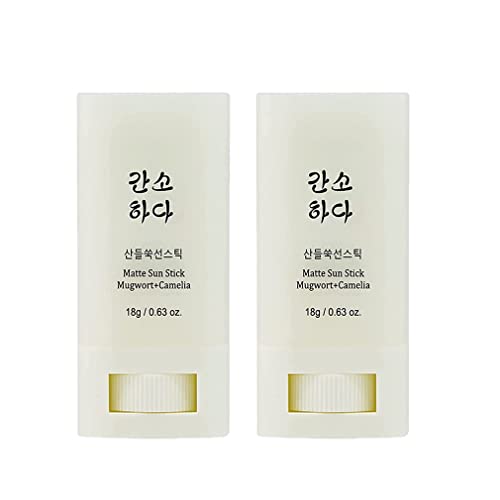 Matte sun stick, 18g Matte Sun Stick, Mugwort+Camelia, Matte Sun Stick, Long Lasting Sun Stick SPF 50 Face Matte Moisturizing Sunscreen