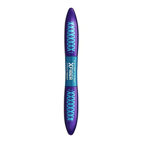 L'Oreal Paris X Fiber Xtreme Resist Waterproof Mascara Black, Waterproof, Lashes Look Thicker, Longer and More Intense