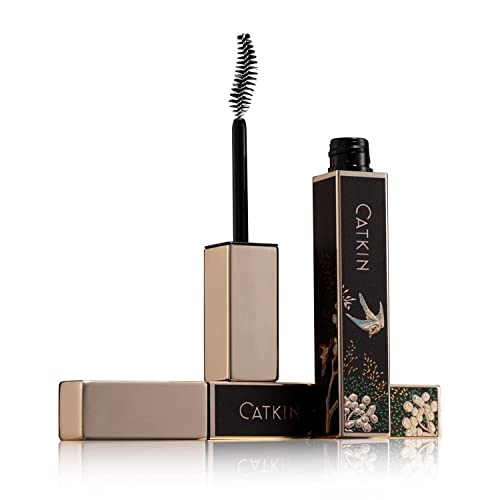 CATKIN Mascara Black for Sensitive Eyes, Waterproof Mascara Black Volume and Length, Nourish Primelash mascara, Create Longer and Thicker Looking