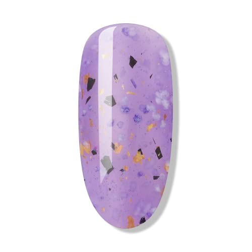 BLUESKY Gel Nail Polish, Flower Gel, Wisteria Whisper, BFL04, Purple, Jelly, Long Lasting, Chip Resistant, (Requires Drying Under UV or LED Lamp)