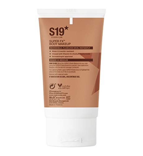 S19 SUPER FX Body Makeup, MEDIUM - Smoothes & Evens Skin Tone & Texture, Hide Scars & Blemishes -100ml