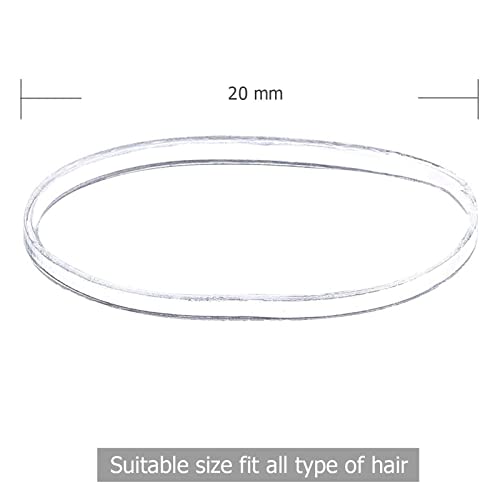 ILamourCar Elastic Hair Bands, 500pcs Clear Hair Elastic Bands, Hair Elastics with 10 Hairpin, Small Hair Bands for Kids Hair, Braids Hair, Weddi