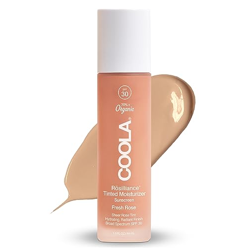 Coola Rosilliance SPF 30 BB+ Mineral Tinted Sunscreen, Sheer and Luminous Finish, 70 Percent + Organic and Dermatologist Tested, Bronze Goddess ,