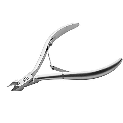 Rui Smiths Professional Cuticle Nippers | Precision Surgical-Grade Stainless Steel Cuticle Trimmer, French Handle, Double Spring, 4mm Jaw (Quarte