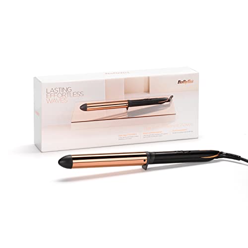 BaByliss Titanium Brilliance Waves wand, Lasting Effortless Waves, 28mm True-Titanium barrel, fast heat up, up to 210C , Black