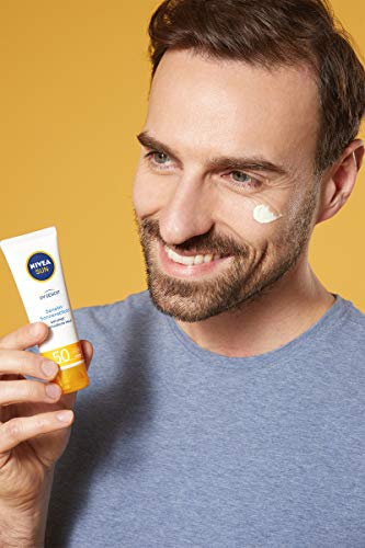 Nivea Sun UV Face Sensitive Sun Cream 50 ml Pack of 1 x 50 ml for Sensitive Skin Sun Protection Soothes Skin Irritations