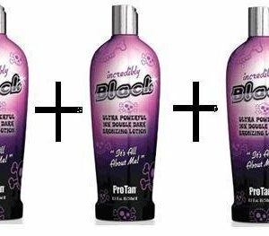 3 X PRO TAN INCREDIBLY BLACK SUNBED LOTION CREAM TAN