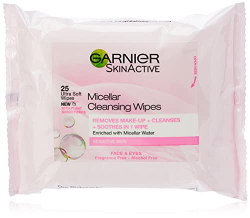 Garnier Micellar Cleansing Wipes Sensitive Skin, 25 Wipes