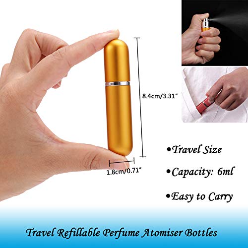 Perfume Atomiser Bottles, Scoolr 5 Pieces Perfume Atomisers Refillable Perfume Atomizer Mini Perfume Bottles Travel Fragrance Empty Spray Bottle