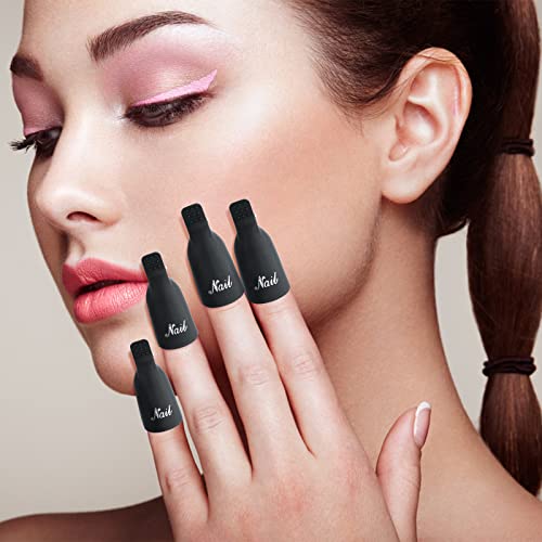 G2PLUS Gel Nail Remover Clips - 10 PCS Nail Polish Remover Finger Clips - Plastic Nail Soak Off Clips - for Removing Gel Nail Polish