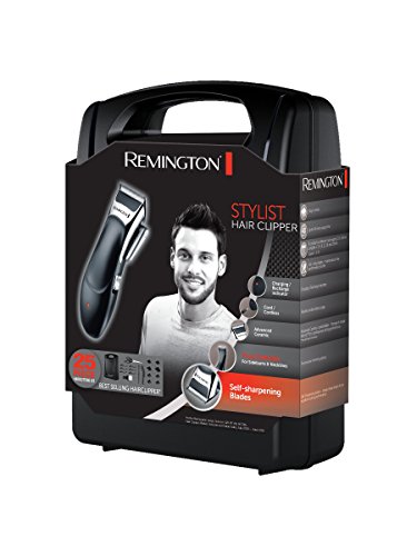 Remington Stylist Hair Clippers, Cordless Use with 8 Comb Lengths and Detail Trimmer, 25 Piece Grooming Kit - HC366