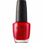 OPI Classic Nail Polish, Long-Lasting Luxury Nail Varnish for Manicure and Pedicure, Original High-Performance Red Nail Polish, Big Apple Red 15m