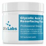 QRxLabs Glycolic Acid 20% Resurfacing Pads With Vitamins B5, C & E, Green Tea, Calendula, Allantoin - Exfoliates Surface Skin And Reduces Fine Li