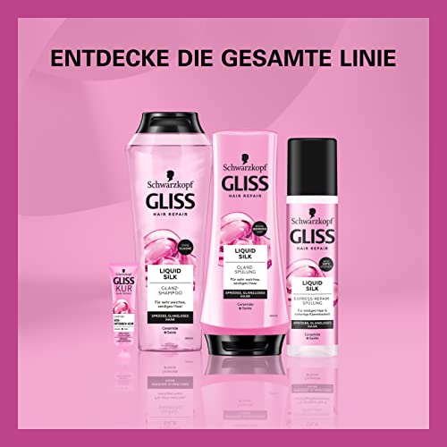 Gliss Express Repair Conditioner Liquid Silk (200ml), Conditioner for Exceptionally Soft Hair, Conditioner with Heat Protection up to 230°C