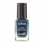 Barry M Cosmetics Matte Velvet Nail Paint, Navy Blue, Silent Cove, 1 Count