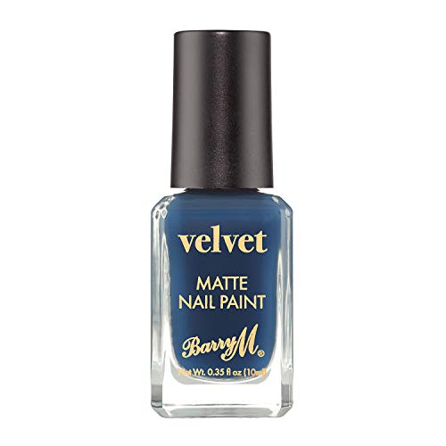 Barry M Cosmetics Matte Velvet Nail Paint, Navy Blue, Silent Cove, 1 Count