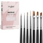 Mylee Maestro Nail Brush Kit, 7x Brushes Design for Gel Nail Art & Polish Application, Oval, Angled, Ombre, Fine, Professional Quality Manicure P