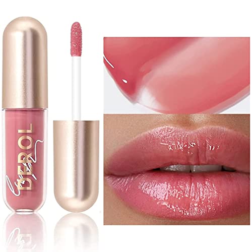 Plumping Lip Gloss,Tinted Lip Balm,Lip Stain Tint,Waterproof Long Lasting Lipstick,lip gloss,Ginger Lip Plumper for Women Nourishing Soft and Ful