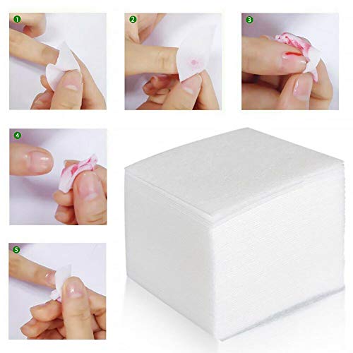Harlington Group Lint Free Wipes Pack of 800 Nail Polish Remover Manicure Pedicure Prep Clean Acrylic Nail Art Salon Gel Tips Super Absorbent Nai