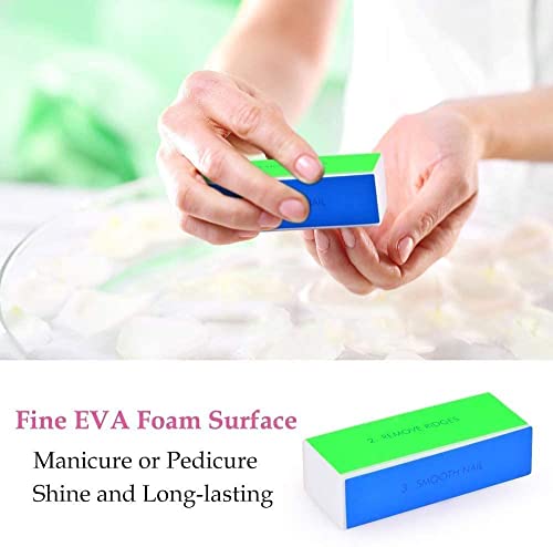 Nail File Set, 13 Pack Nail Files Buffers Nail Brush Professional Nail Files Block 100/180 Grit Double Sided Emery Board Manicure Set for Nail Tr