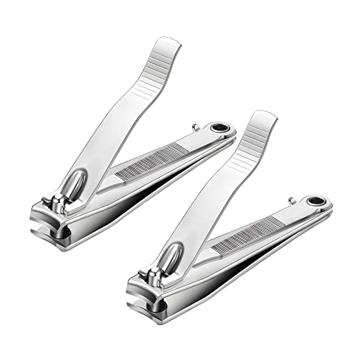 AZLIFEEU Nail Clippers 2 Pack Nail Cutter for Thick Toenails, Toenails Clippers with Heavy Duty Stainless Steel