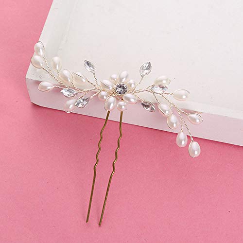 Bridal Hair Pins - 3pcs Fashion Retro Elegant Ladies Pearl Rhinestone Hair Accessories for Wedding Bridal Jewelry Bridal Hair Accessories Headpie