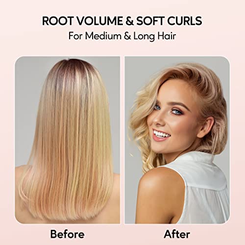 Terviiix Thermal Brush Ceramic Tourmaline Ionic Curling Iron Brush, 38MM Volumizing Hot Brush Create Root Volume & Loose Curls, Digital Display 5