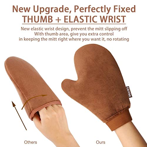 GAIYAH Self Tanning Mitt Applicator - Fake Tan Mitt With Anti-slip Elastic Wrist And Thumb, Streakless Self Tan Mitt