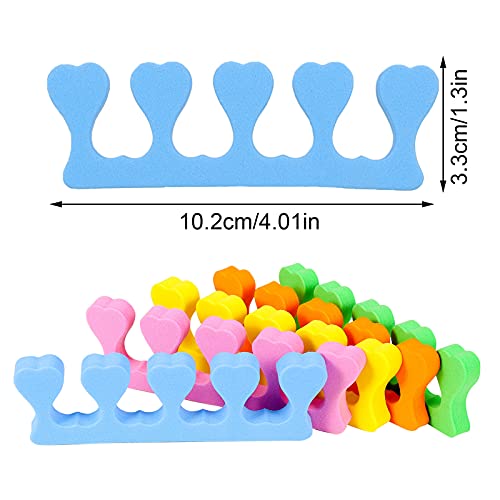 Dacitiery 20 Pcs Foam Toe Finger Separator Toe Finger Dividers Disposable Soft Sponge Nail Toe Separator Divider Spacer for Pedicure Manicure Nai