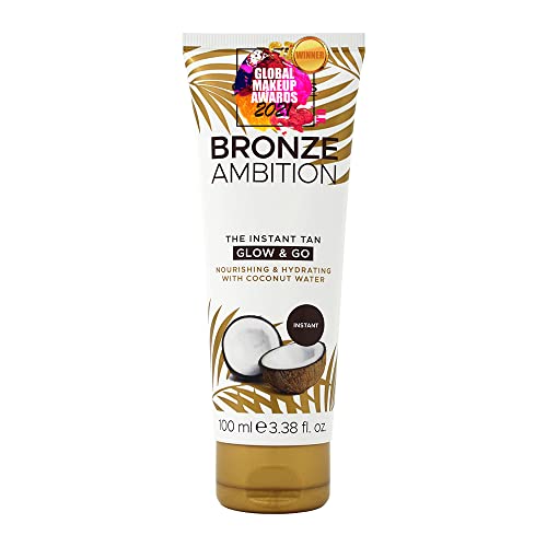 Creightons Bronze Ambition The Instant Tan Glow & Go (100ml) - Immediate, Streak-Free & Natural Looking Tan Enriched with Coconut Water to Nouris