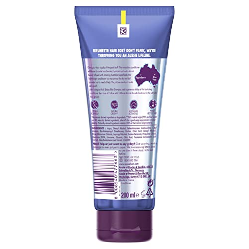 Aussie SOS Brunette Hair Hydration Vegan Hair Conditioner For Brunette Hair In Need of a Hydration Boost, With Australian Pepperberry & Aloe Vera