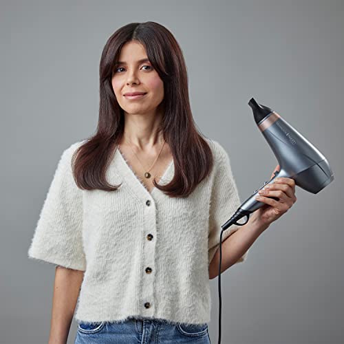 Remington Keratin Protect Ionic Hair Dryer, Infused with Keratin and Almond Oil for Healthy Looking Hair - AC8008, Silver