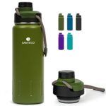 SANTECO Stainless Steel Insulated Drinking Bottle 710 ml I Leak-Proof Vacuum Flask I BPA-Free with Screw Cap Insulated Bottle for Sports, Running