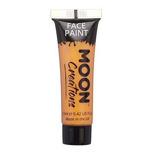 Moon Creations Face & Body Paint Tubes | White | 12ml | Ready to Use Face Paint | No Flake | Cruelty Free, Made in UK | Face Paint for Kids, Adul