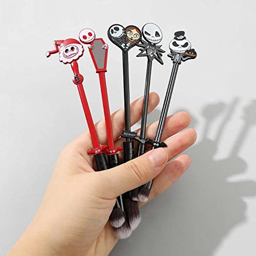 COSHINE The Nightmare Before Christmas Makeup Brushes, Coshine 5pcs Corpse Bride Anime Makeup Brush Set