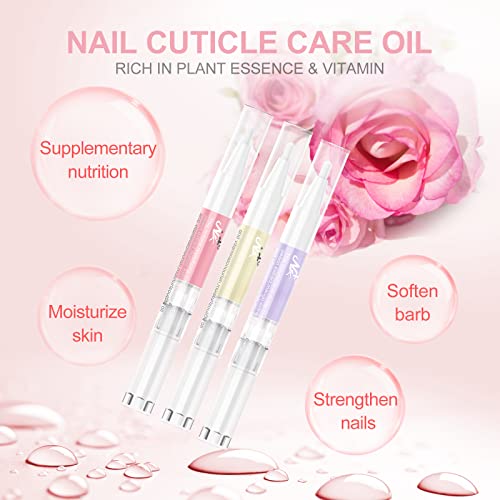 Cuticle Oil Pen for Nails, AISEELY 15PCS Mix Flavors Nail Oil Cuticle Nutrition Oil Pen, Revitalizer Pens with Natural Ingredients for Nail Treat