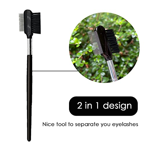 BAISDY 4Pcs Eyelash Comb Separator, Eyelash Mascara Brow Brush Makeup Grooming Tool