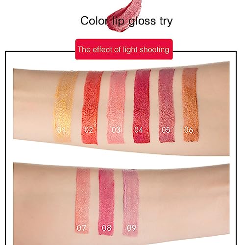 Colour Changing Lipstick, Glitter Shimmer Lipsticks Non-Stick Cup Pink Lipstick, Moisturizing Full Colour Hydrating Lip Stick Metallic Pearlescen