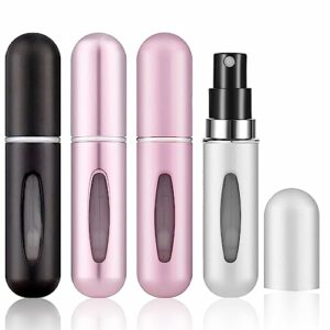 4PCS Perfume Atomizer Bottle, 5ML Travel Perfume Atomiser Refillable Mini Spray Bottles, Portable Atomiser Perfume Spray Bottle Empty Cologne Dis