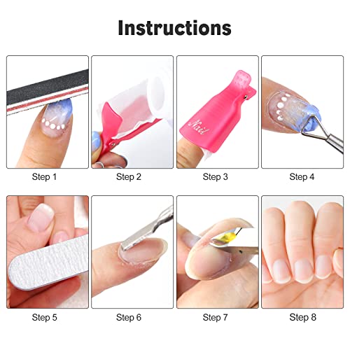 Sularpek 2 Pack Cuticle Pusher and Cuticle Peeler, Cuticle Pusher Stainless Steel Dual Head Nail Scraper,Nail Gel Polish Remover Tool for Fingern