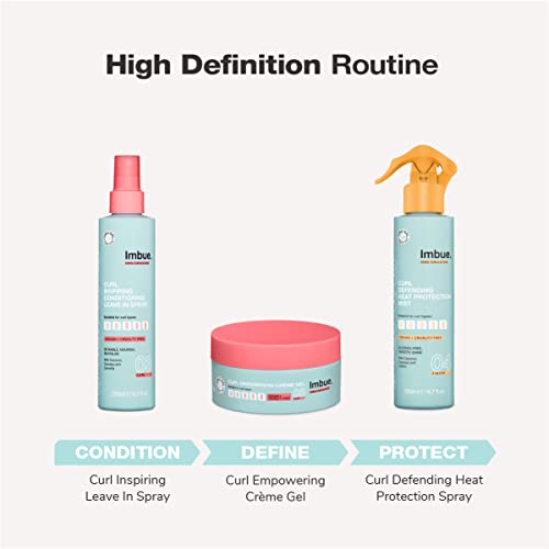 Imbue Curl Empowering Crème Gel, Vegan & Curly Girl Compliant, 200ml Paraben Free For 4A-4C Wavy Coily Hair; Curl Cream for Curly Hair, Edge Cont