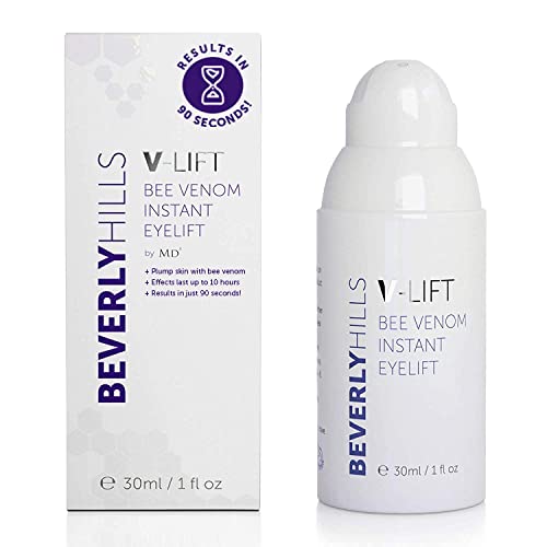BEVERLY HILLS V-Lift Instant Eye Lift and Tuck Bee Venom Serum for Treating Puffy Eyes, Dark Circles, and Wrinkles