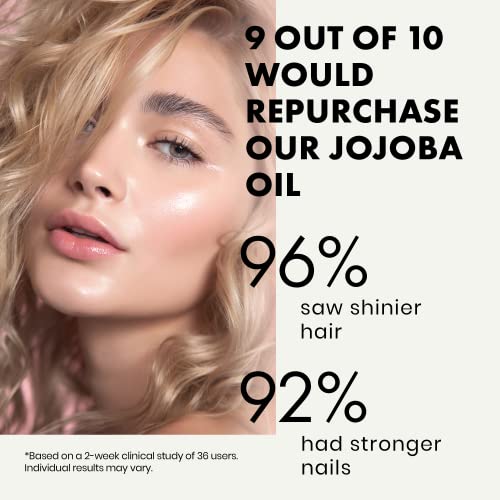 Organic Jojoba Oil for Hair & Skin - Pure, Unrefined Jojoba Oil for Face, Body, Beard & Nails - Hydrating, Regenerating Natural Moisturizer - Col