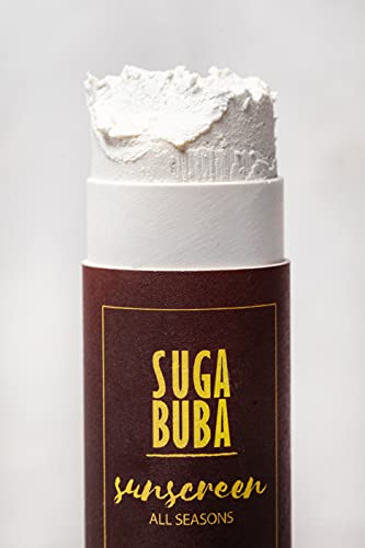 Suga Buba All Seasons Sunscreen Face Stick SPF 50, Eco-Friendly Paper Tube, Bio Face Care, Natural Protection & Ingredients, Face Moisturiser For